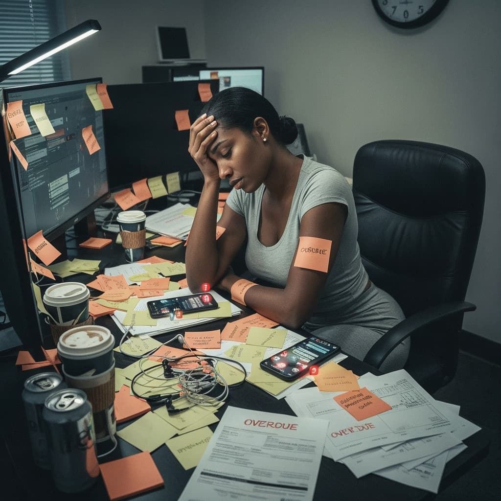 Overwhelmed trainer drowning in admin tasks before Refiloe