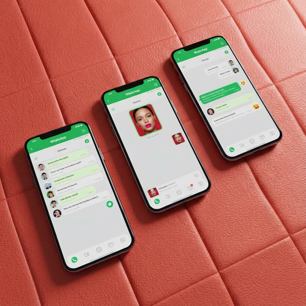 Three phones showing Refiloe WhatsApp conversations for booking, payments, and workouts